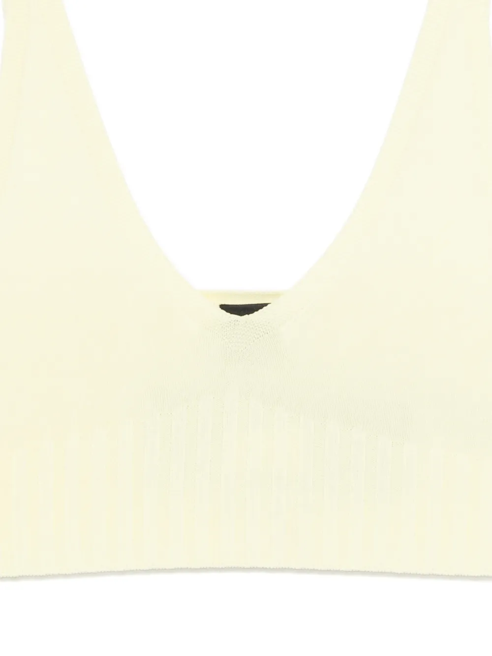  Alphatauri V-neck Ribbed Top - Yellow 