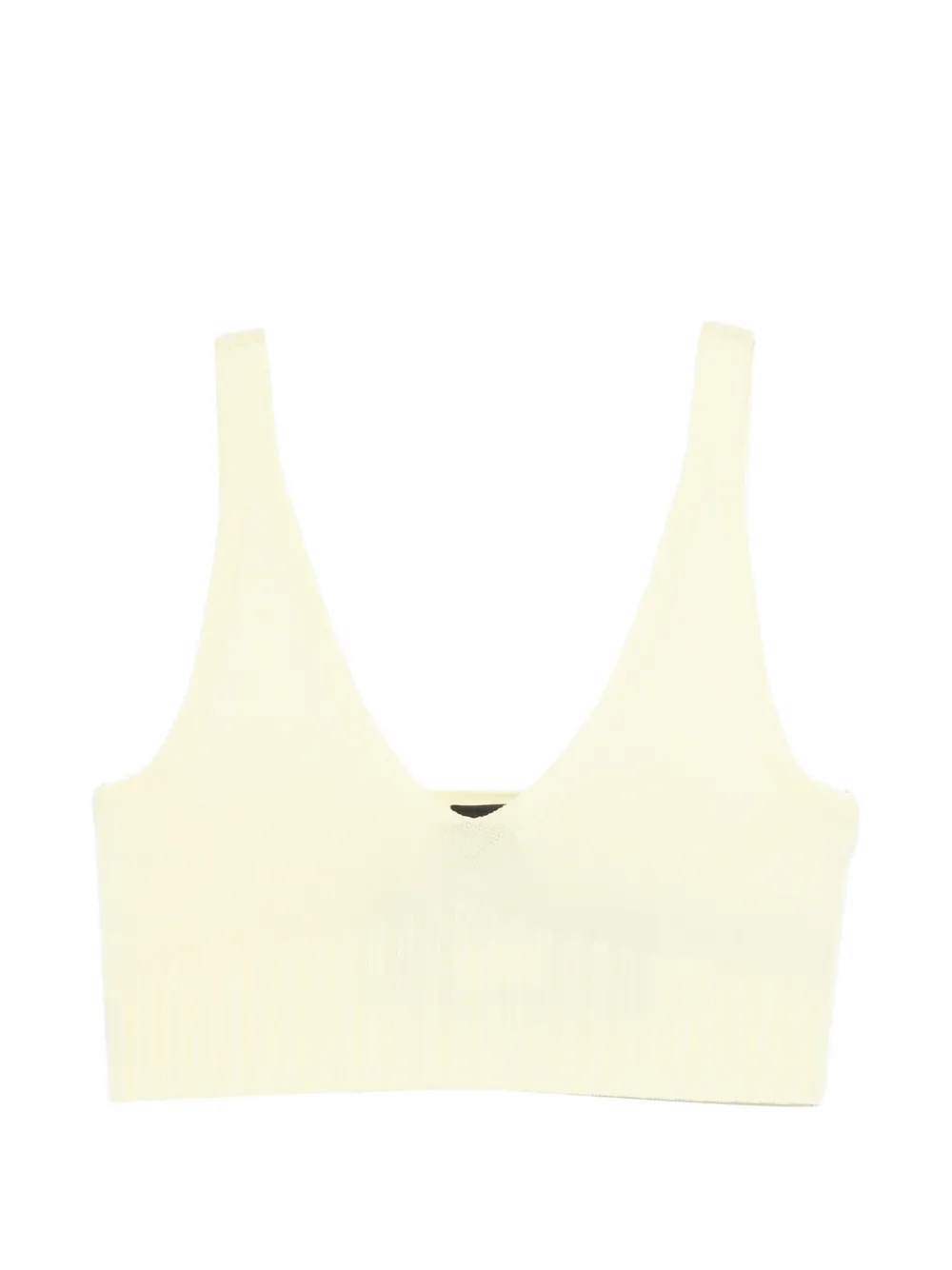 Alphatauri V-neck ribbed top - Giallo