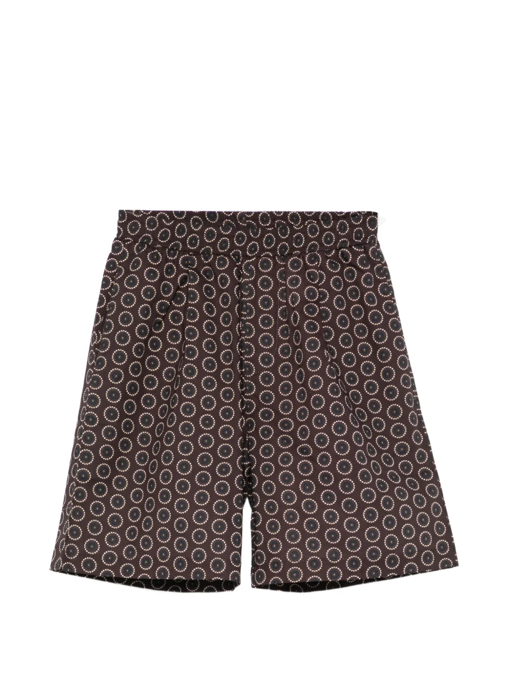 Paolo Pecora Kids Ebano print shorts - Marrone