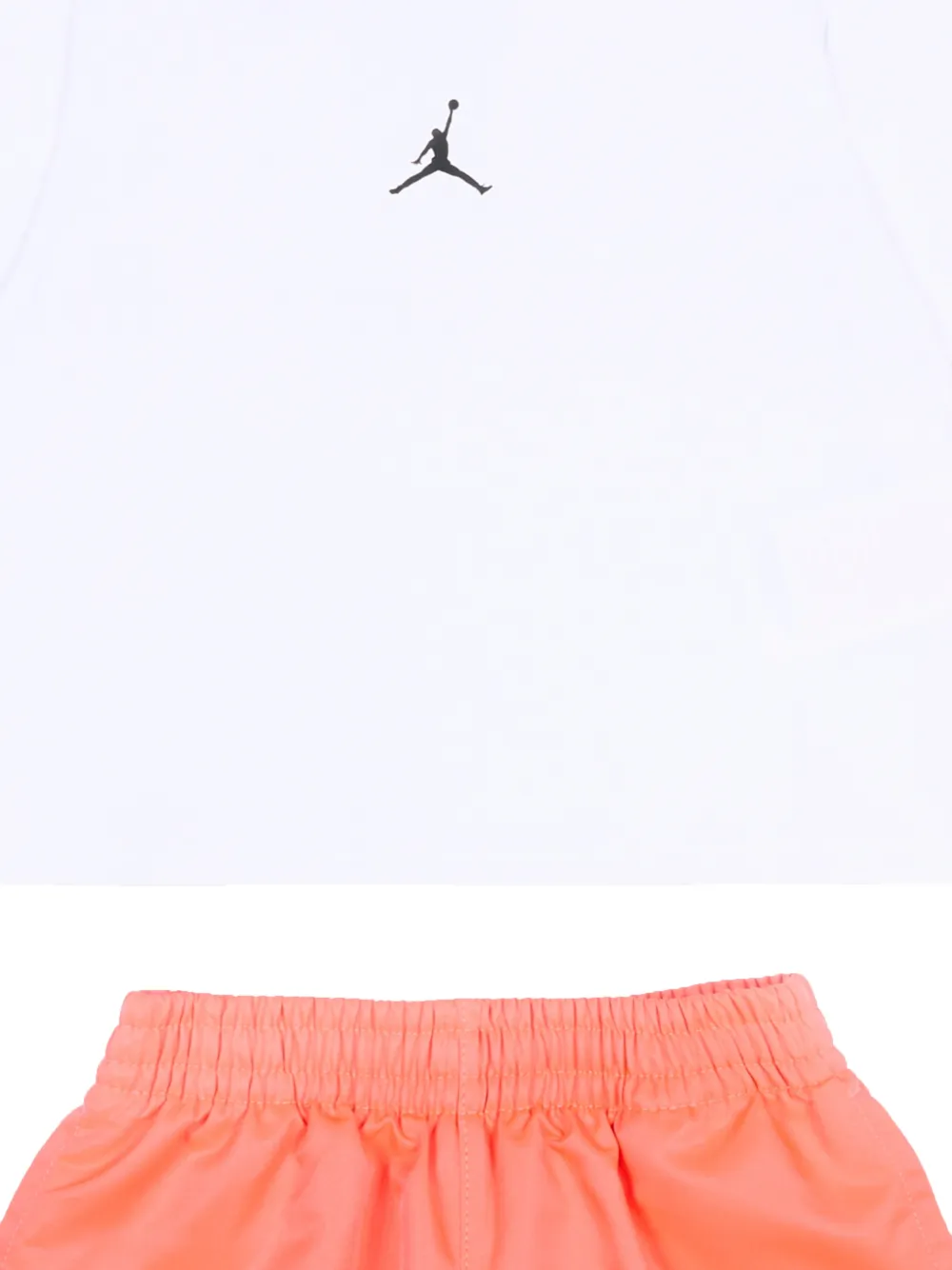  Jordan Kids Short-sleeve Shorts Set - Orange 