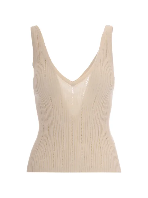 Sessùn V-neck ribbed top