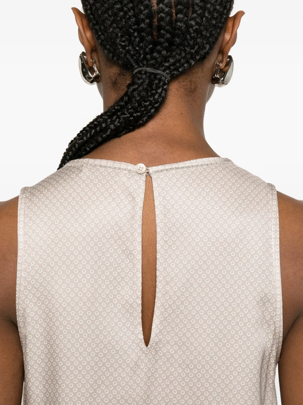 Peserico Shirt met geometrische print Beige