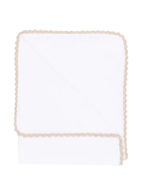 Little Bear crocheted-trim blanket