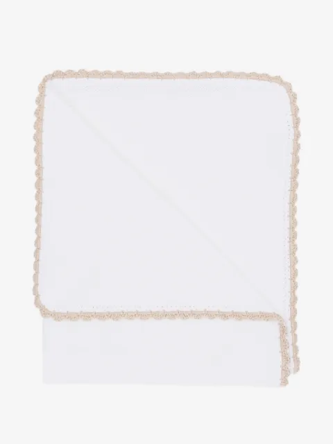 Little Bear crocheted-trim blanket