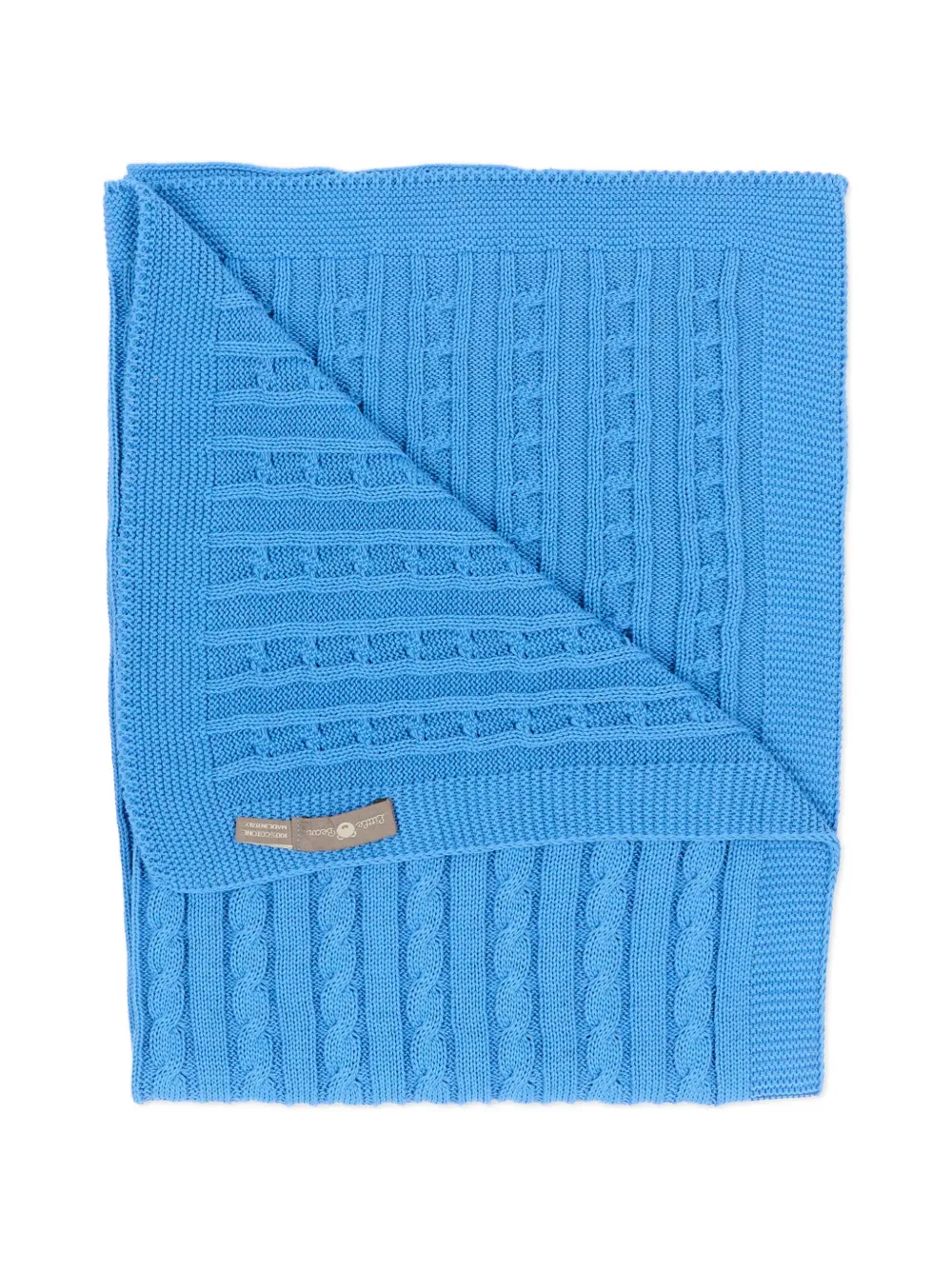 Little Bear cable-knit blanket - Blu