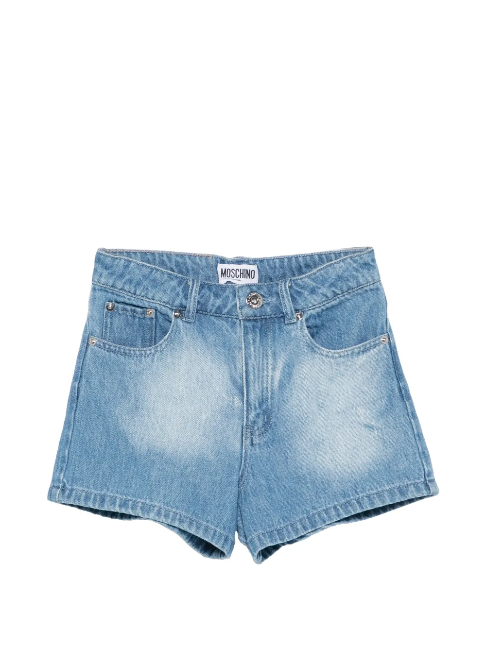 Moschino Kids heart cutout shorts - Blau