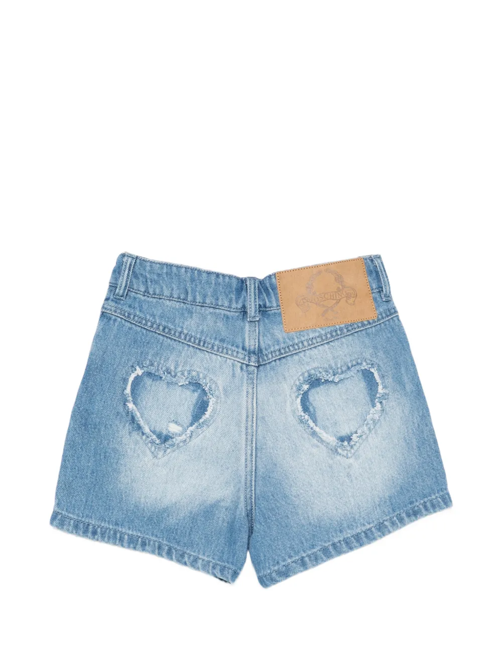 Moschino Kids Shorts met uitgesneden hart Blauw