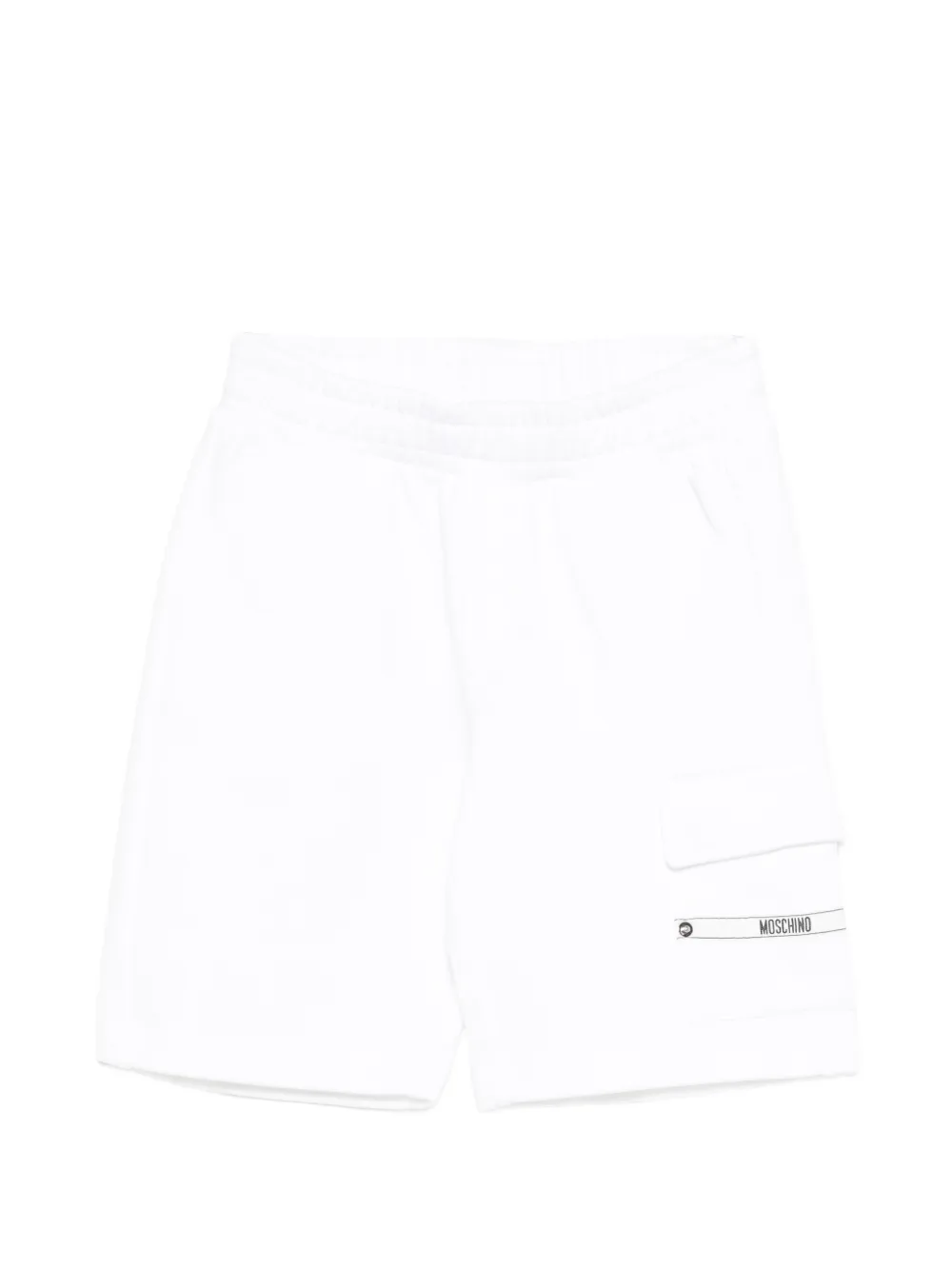 Moschino Kids logo-patch cargo shorts - Weiß