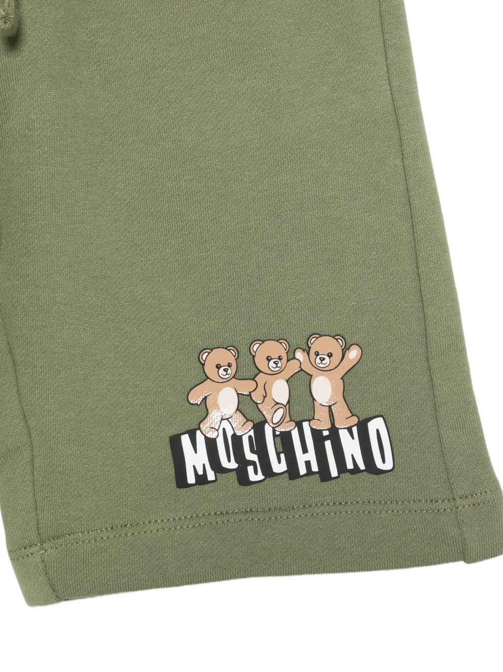 Moschino Kids Shorts met trekkoord en print Groen