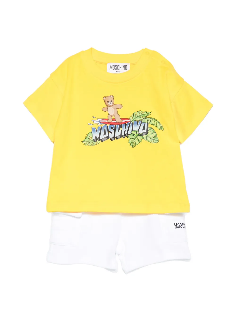 Moschino Kids logo-printed shorts and t-shirt set - Weiß
