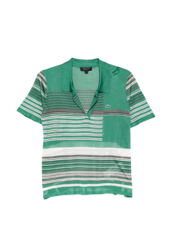 Lacoste ストライプ ポロシャツ | グリーン | FARFETCH JP