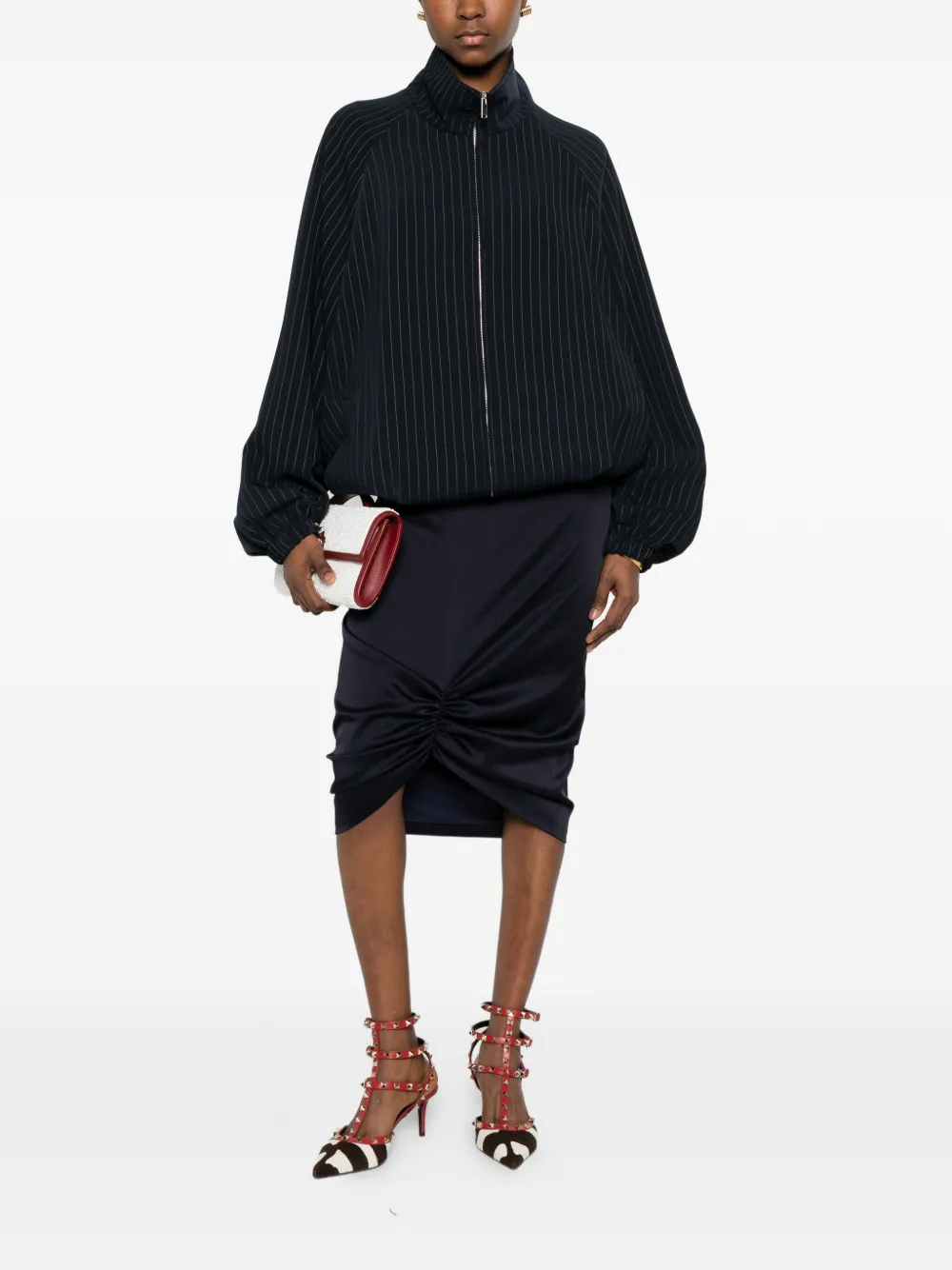 Valentino Garavani Rok met ruches Blauw