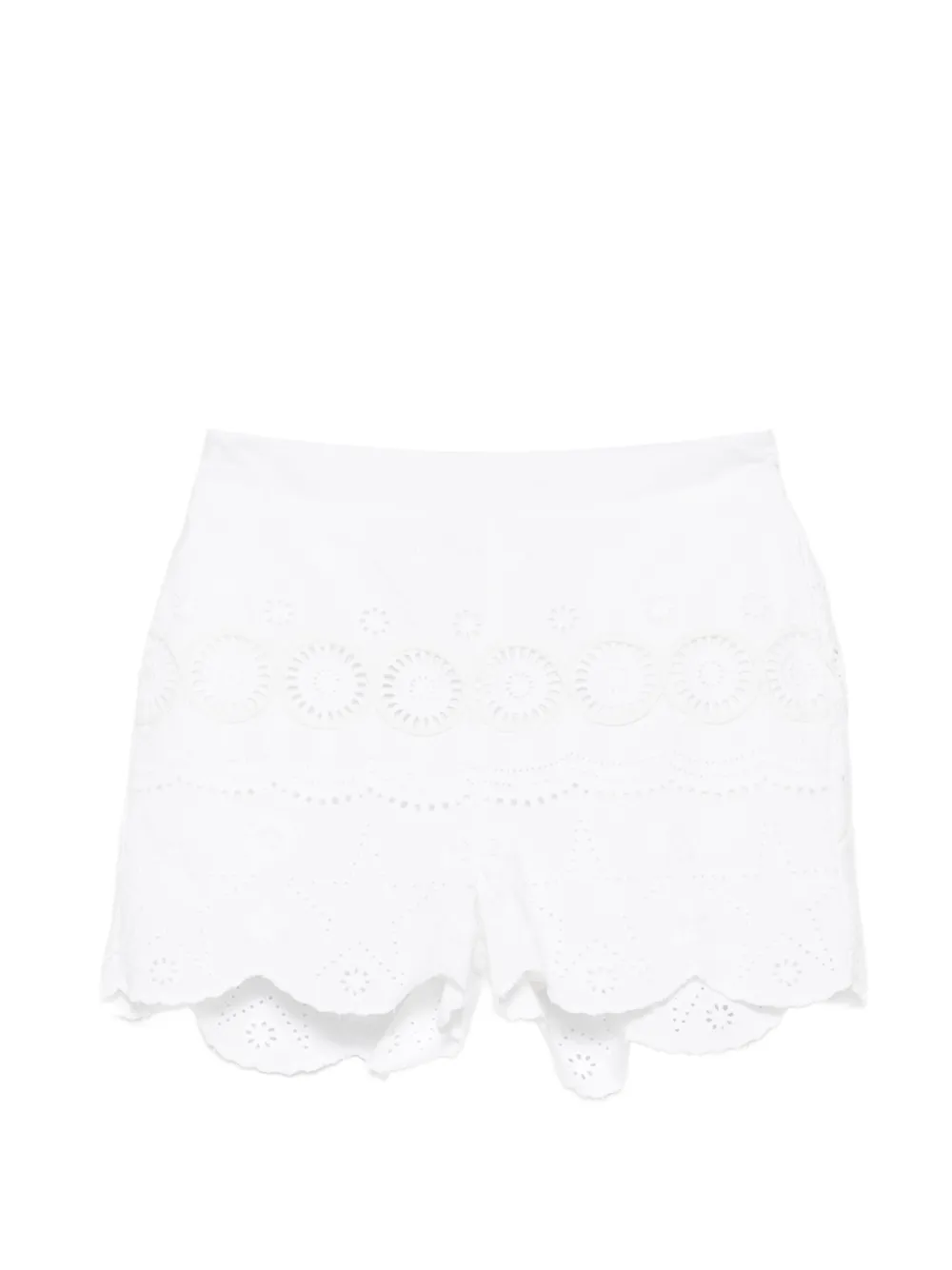 Stella McCartney Kids scalloped-trim shorts - Bianco