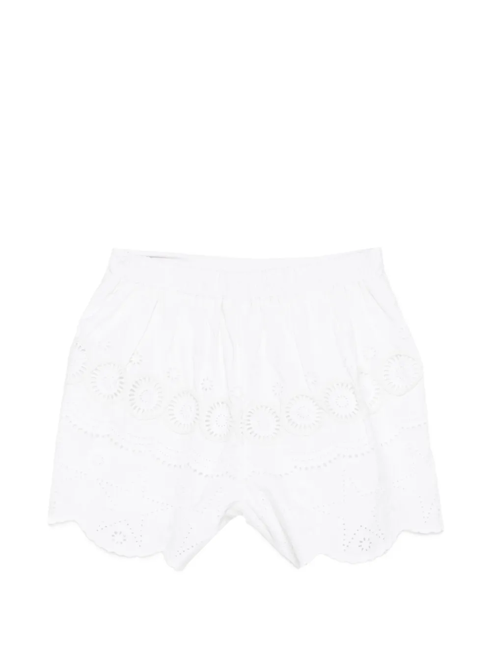 Stella McCartney Kids Shorts met gewelfde afwerking Wit