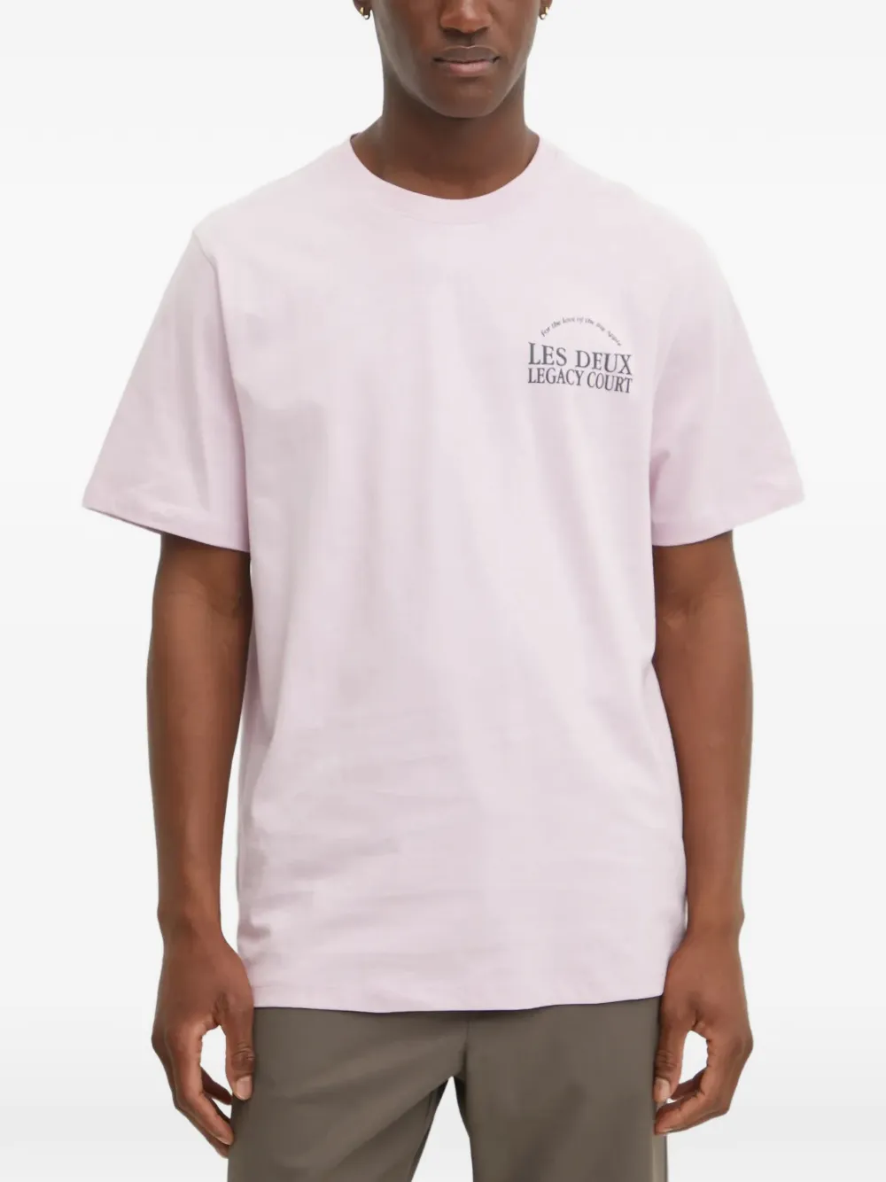 Les Deux logo-print T-shirt - Rose