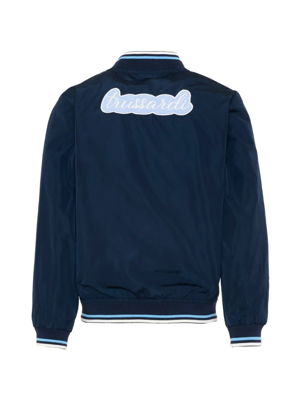  Trussardi Junior Appliqué Bomber Jacket - Blue 