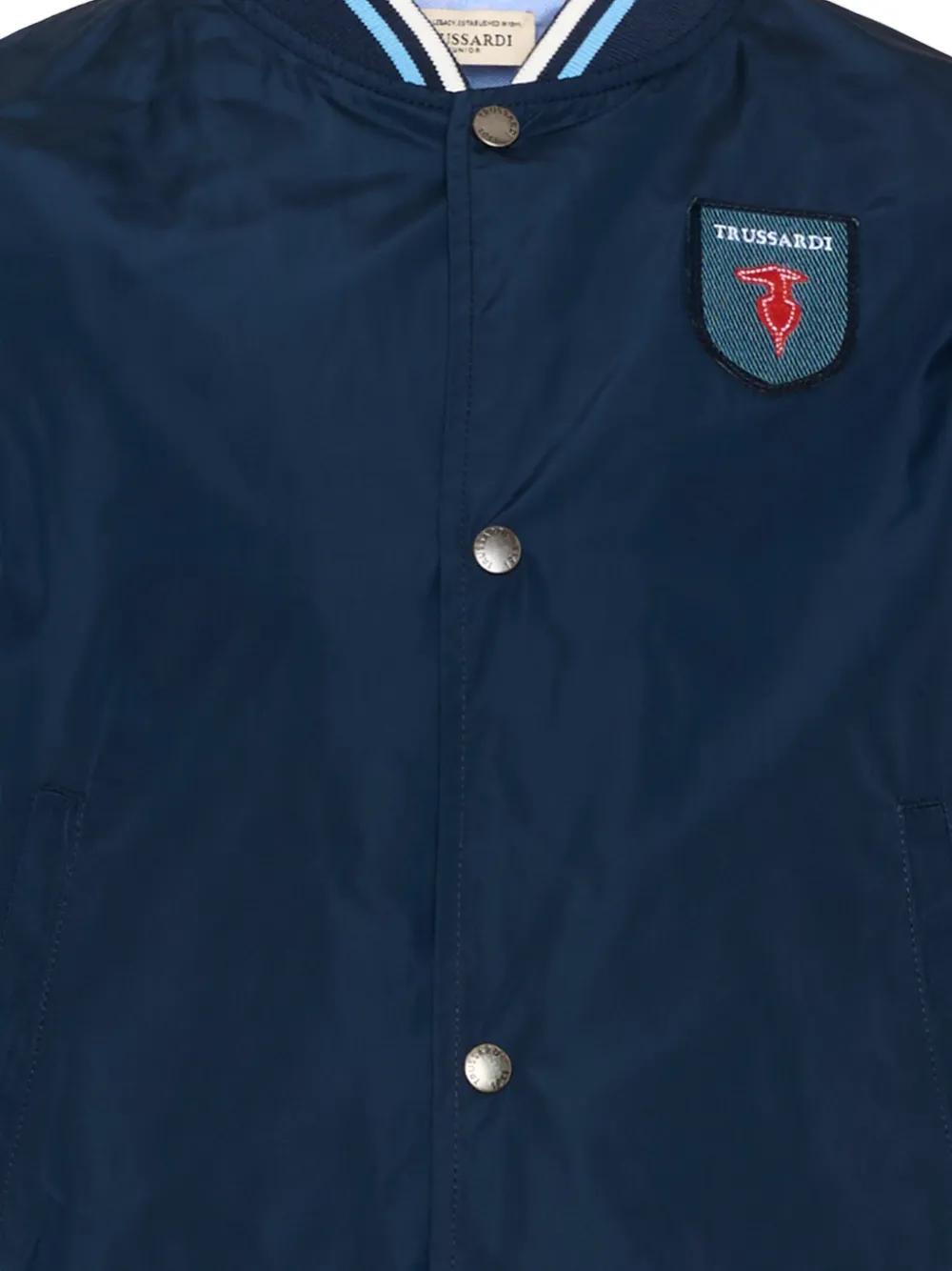  Trussardi Junior Appliqué Bomber Jacket - Blue 