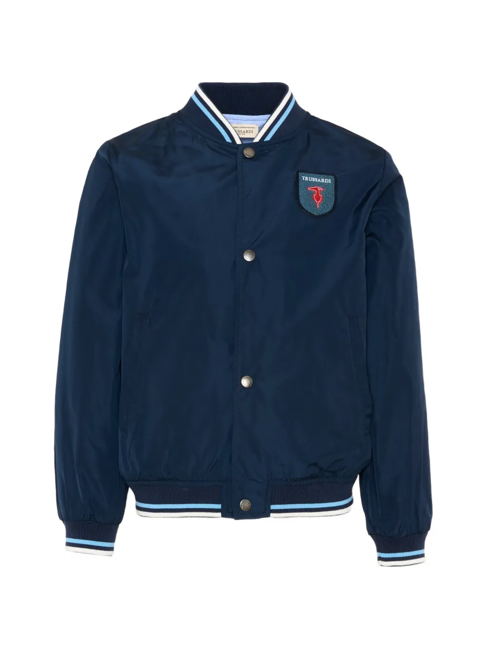 TRUSSARDI JUNIOR appliqué bomber jacket - Blu