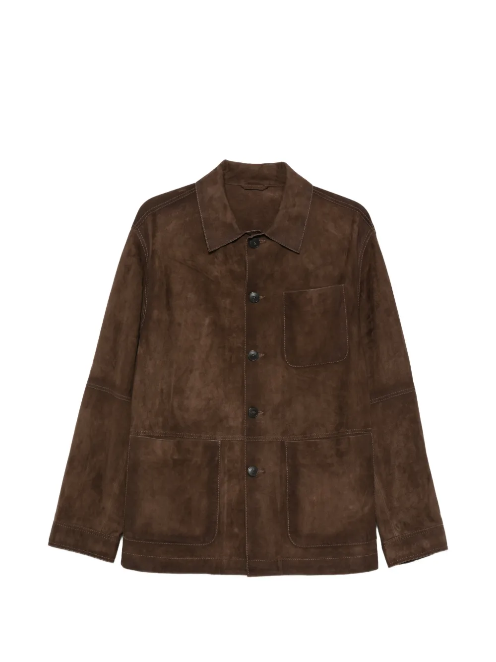 LEATHER AUTHORITY Elliott pocket leather jacket - Braun