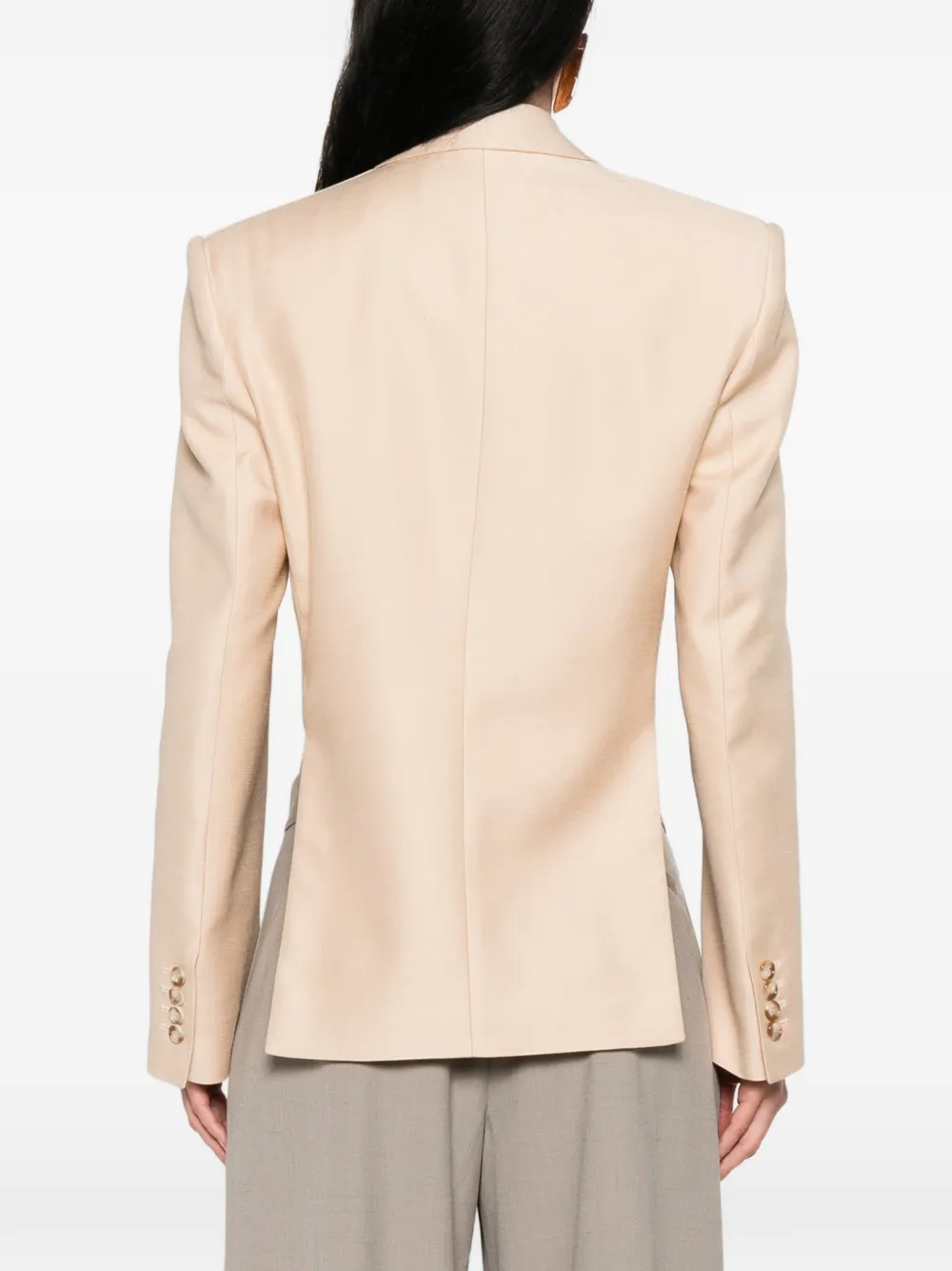 Stella McCartney Blazer met dubbele rij knopen Beige