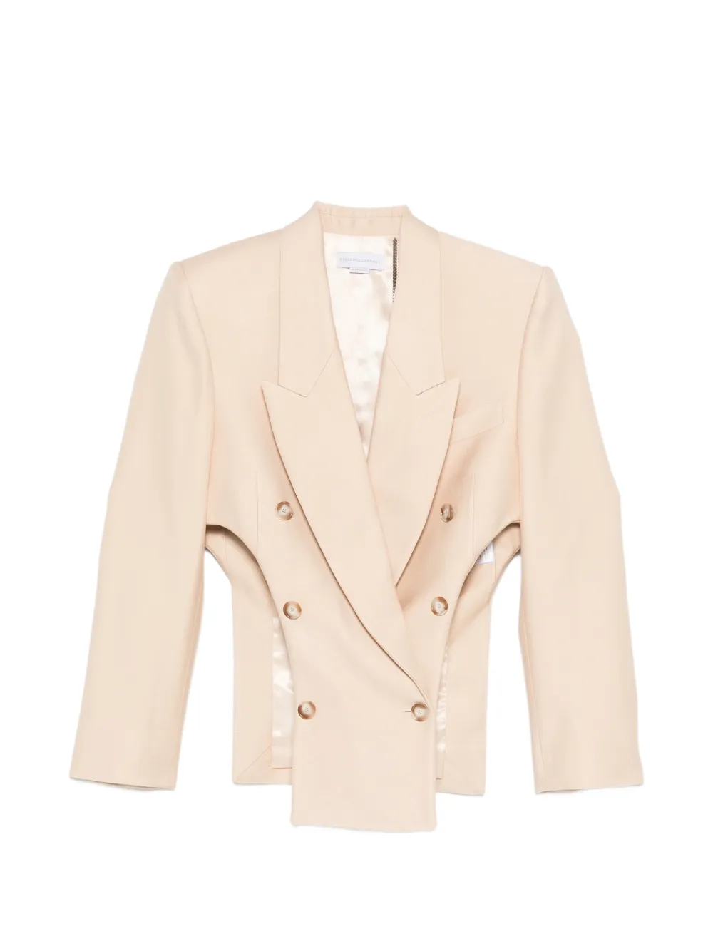 Stella McCartney double-breasted cut-out blazer - Toni neutri