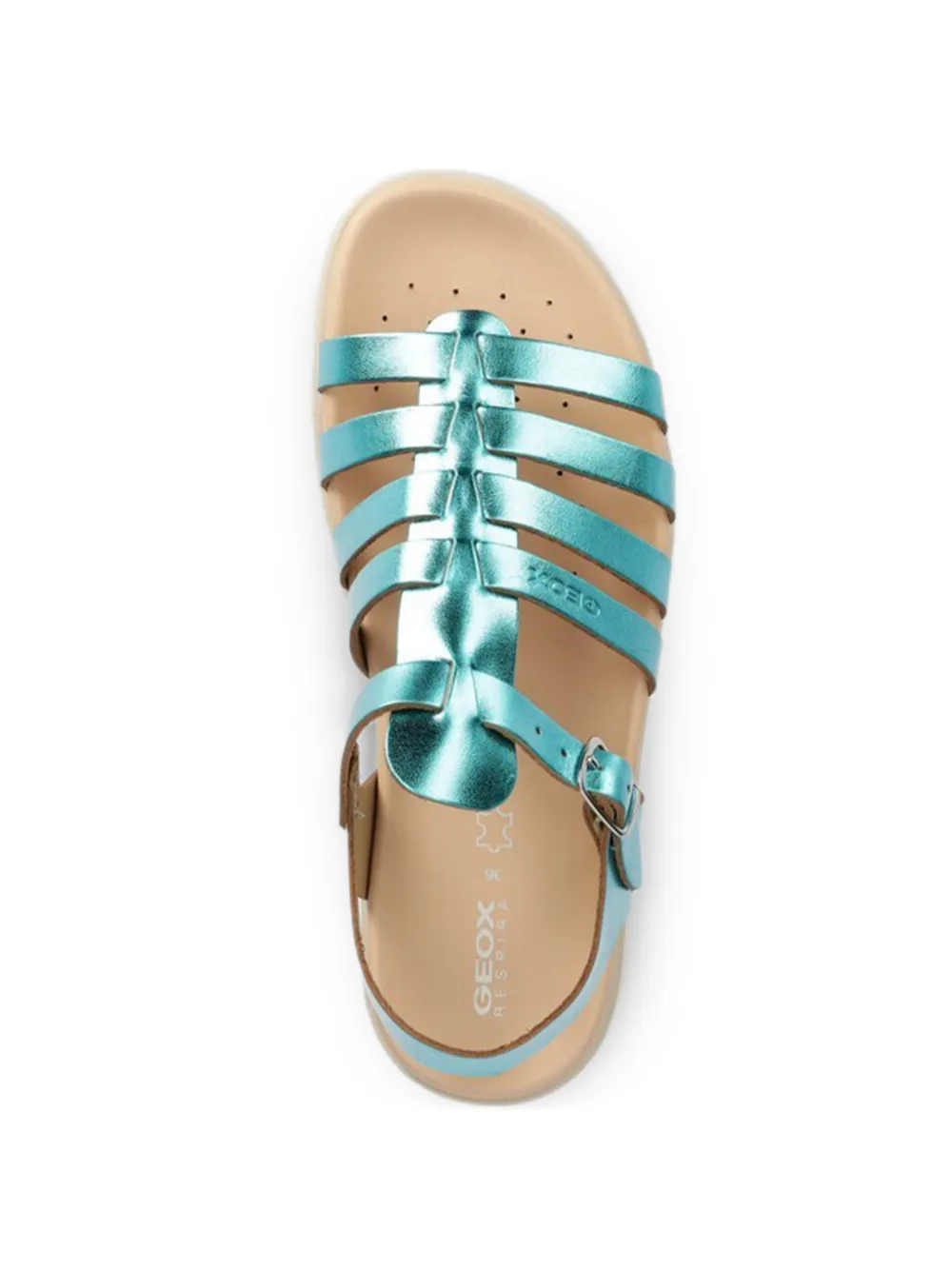 Geox Kids metallic sandals Blauw