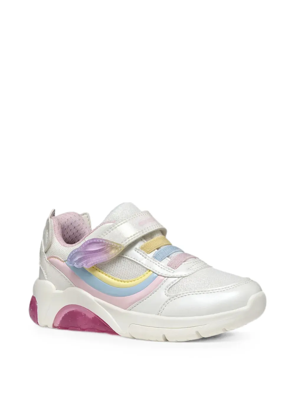 Geox Kids Fadinlight touch-strap light-up sneakers Wit