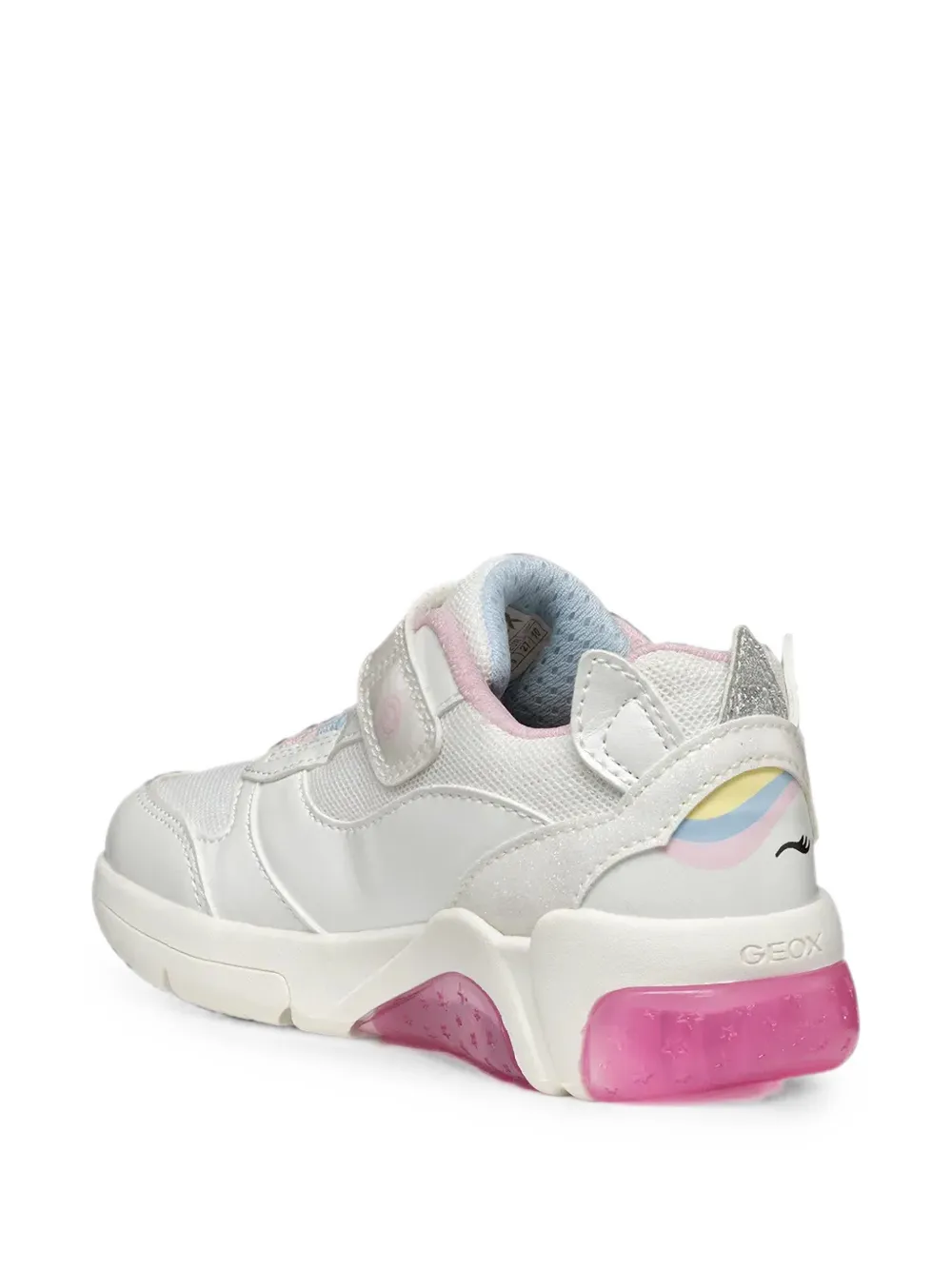 Geox Kids Fadinlight touch-strap light-up sneakers Wit