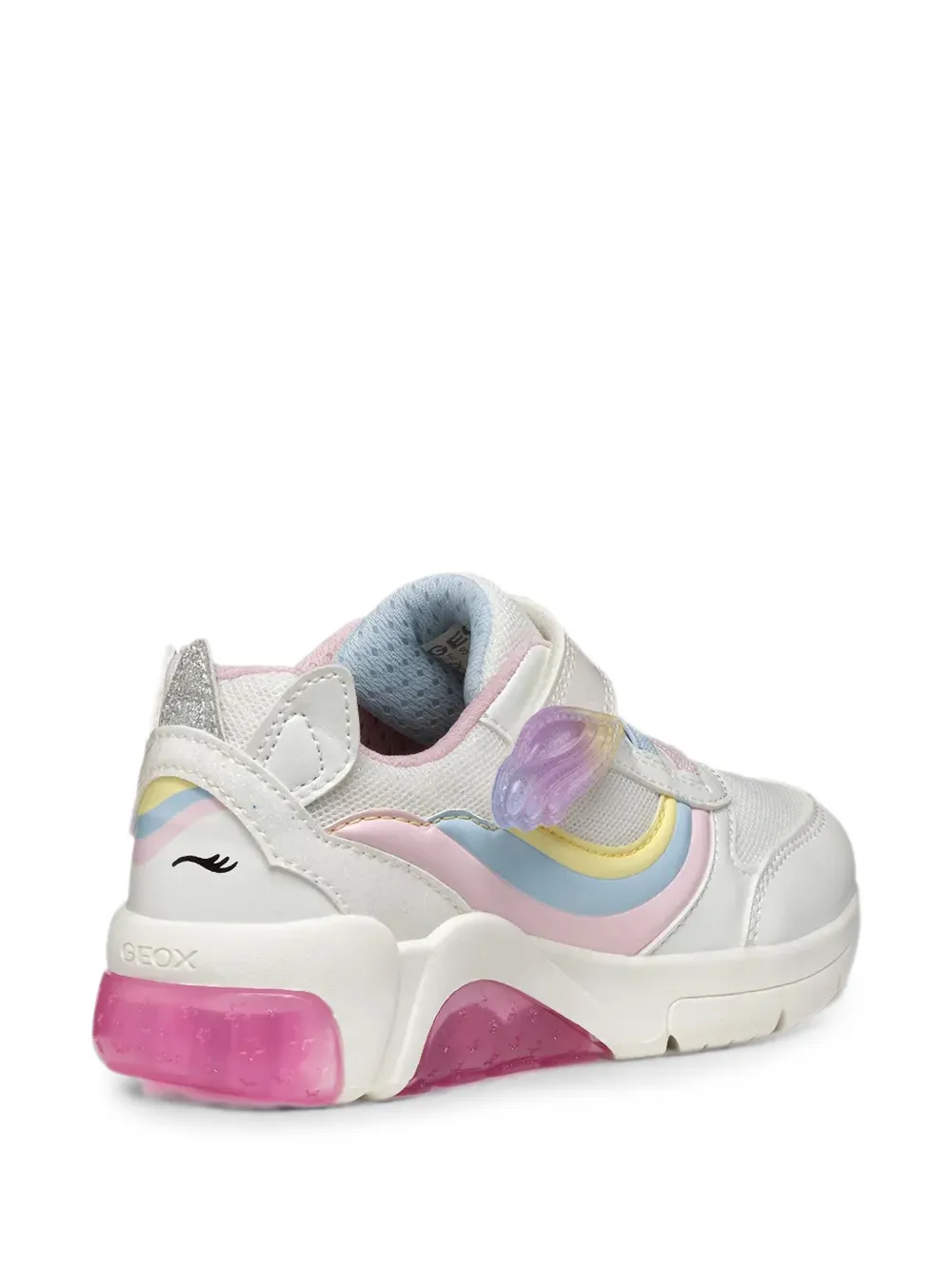 Geox Kids Fadinlight touch-strap light-up sneakers Wit