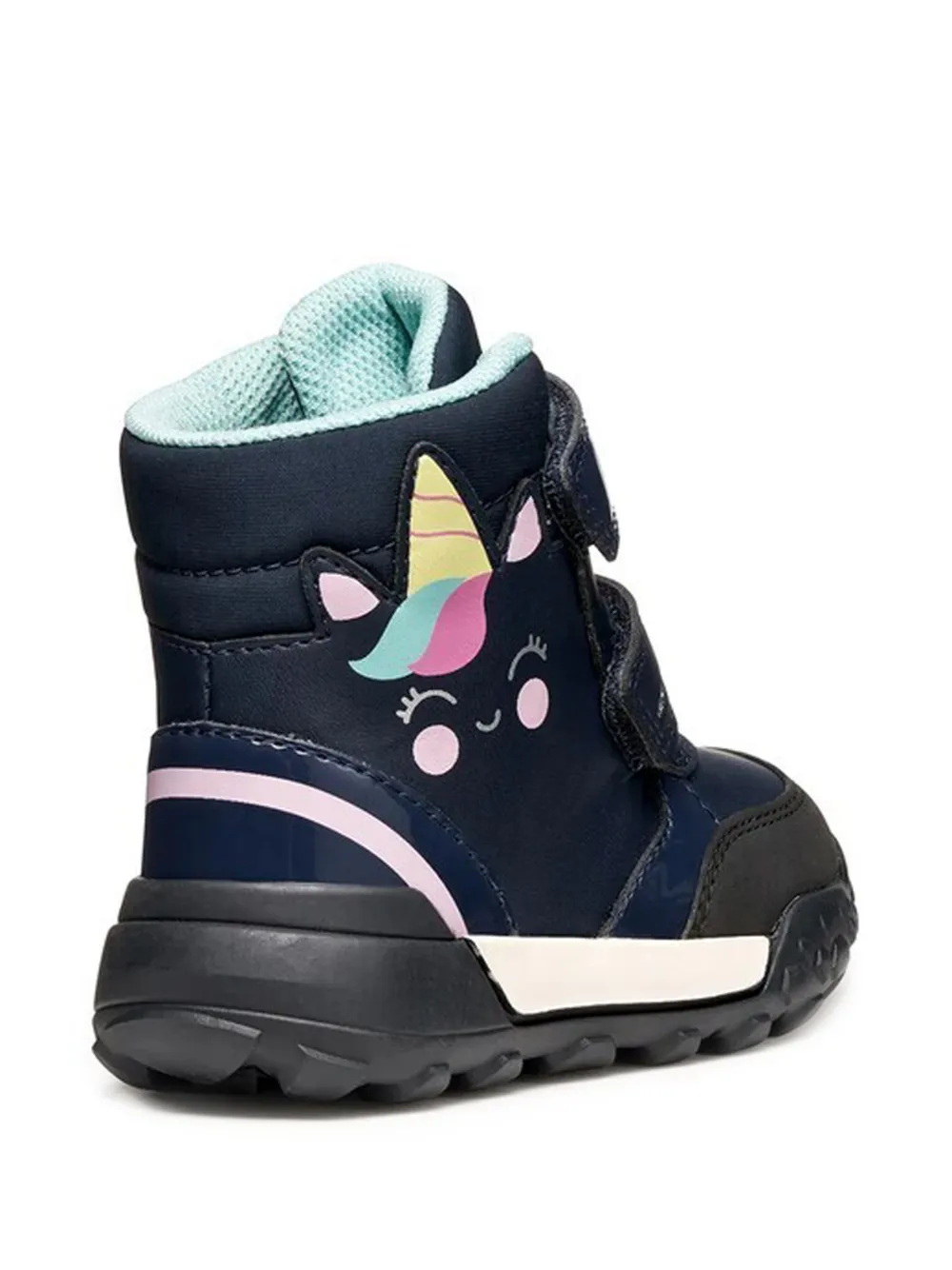 Geox Kids Trekkyup laarzen met eenhoorn-patroon Blauw