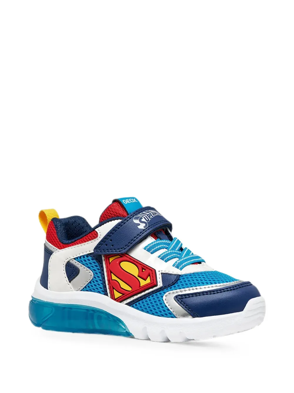 Geox Kids x Super Ciberdron touch-strap sneakers Blauw