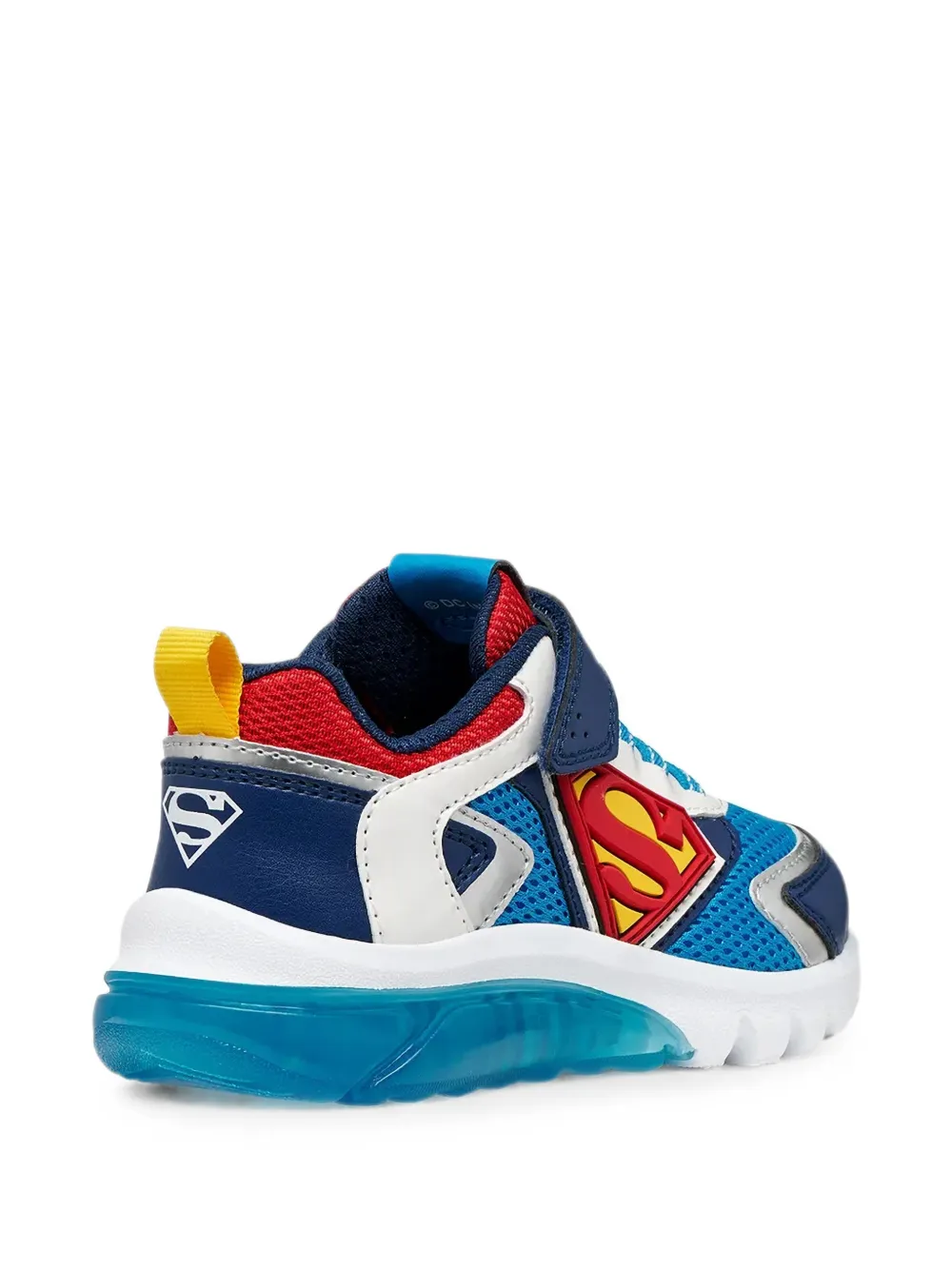 Geox Kids x Superman Ciberdron touch-strap sneakers Blauw