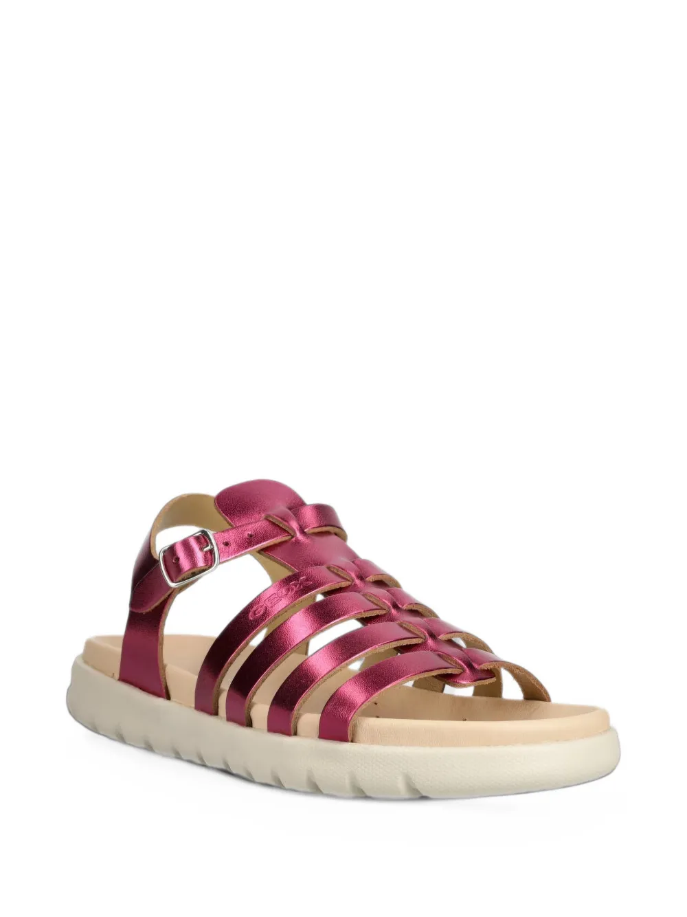 Geox Kids Soleima metallic caged sandals - Rosa