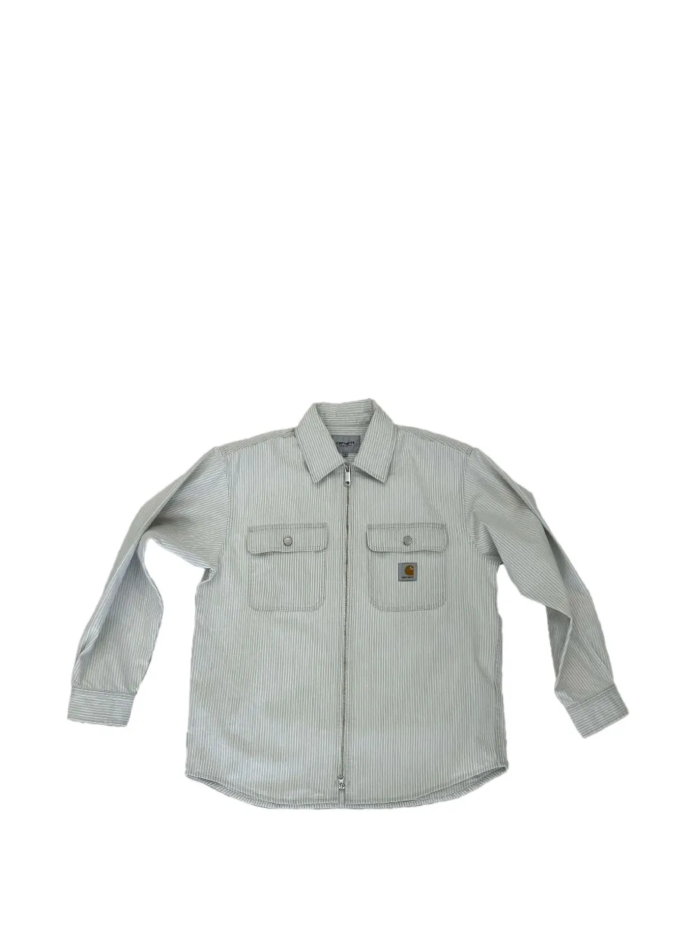 Carhartt WIP striped zip-up shirt - Grigio