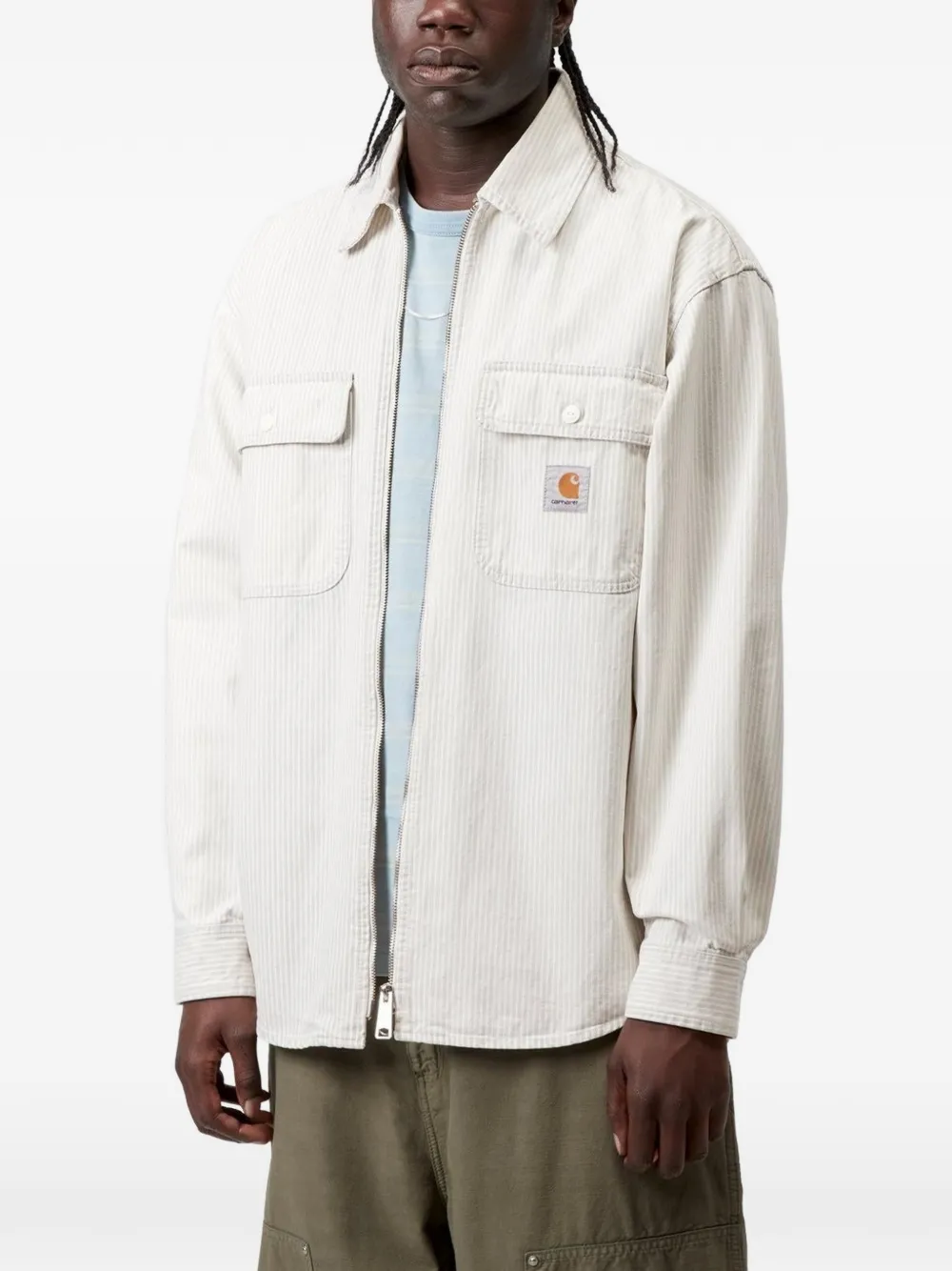 Carhartt WIP Gestreept overhemd Beige