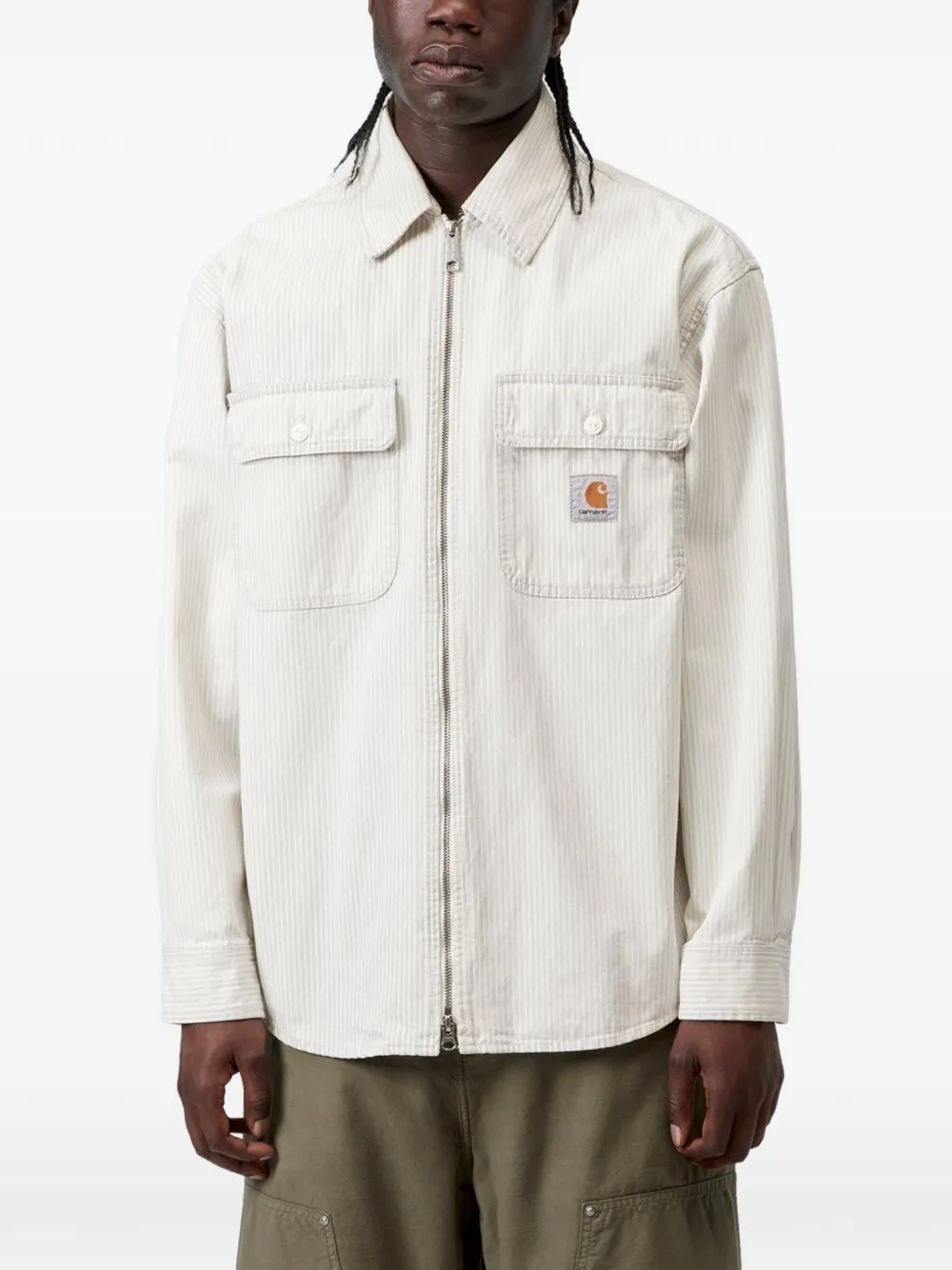 Carhartt WIP Gestreept overhemd Beige