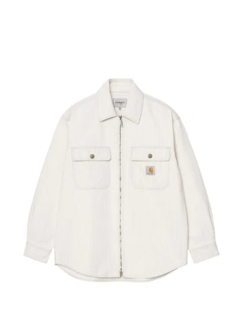 Carhartt WIP camisa con cierre y rayas estampadas