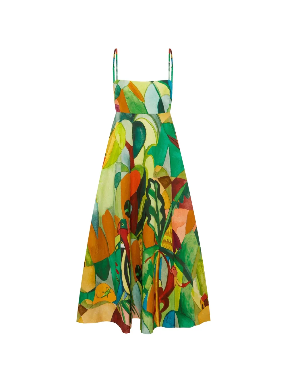 ALEMAIS mokshini adjustable-strap midi dress - Verde