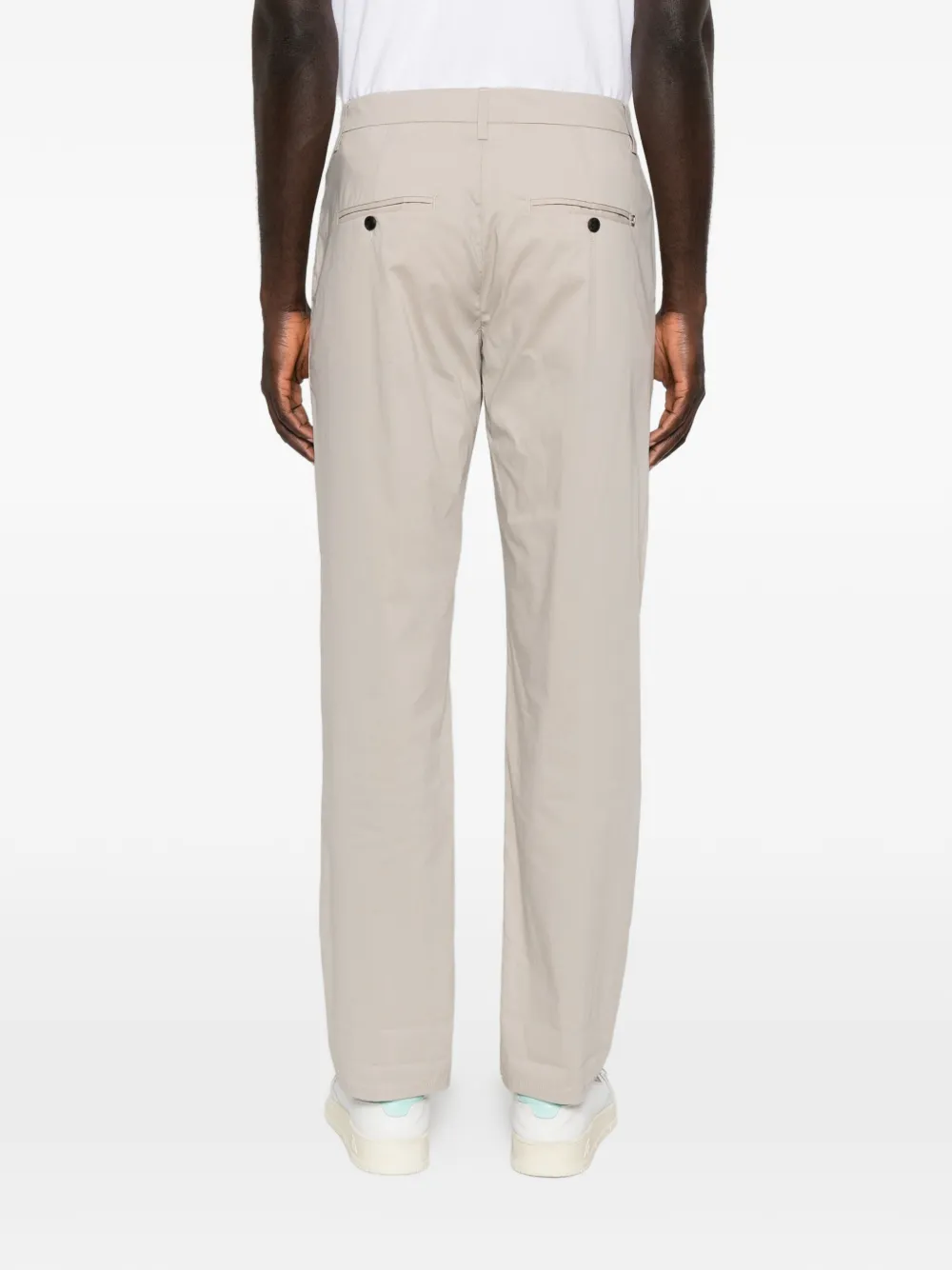DONDUP Broek met knoopsluiting en riemlussen Beige