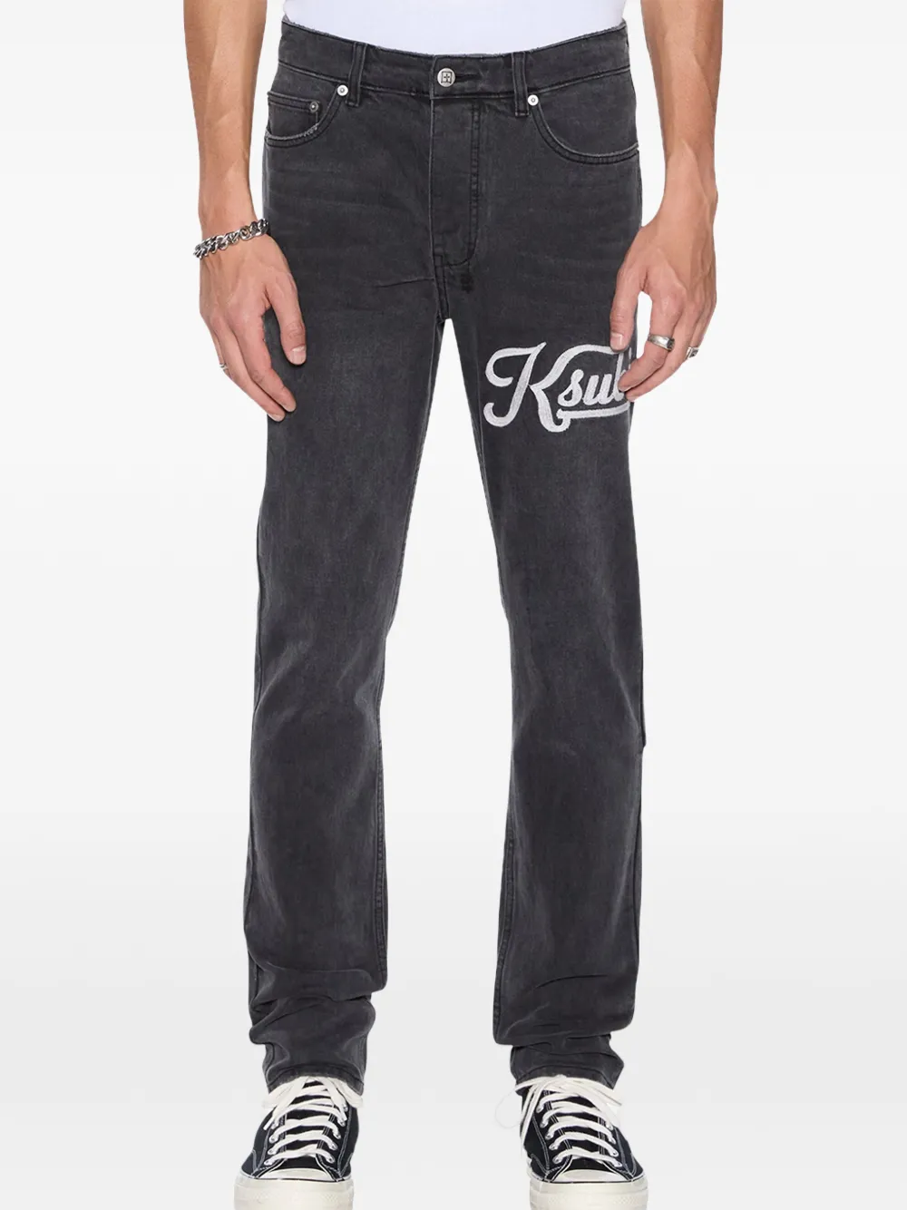 Ksubi Chitch logo-embroidered jeans - Grau