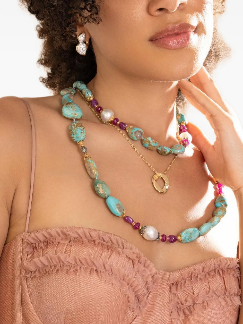 VERDURA VIP Curb Link pendant necklace - Gold