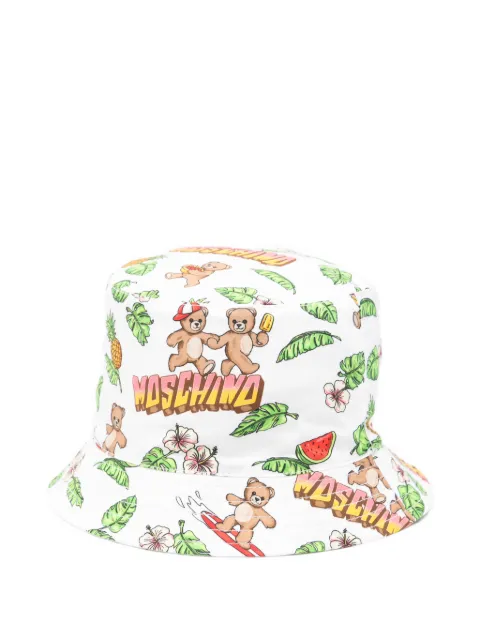 Moschino Kids sombrero de pescador con motivo Teddy Bear