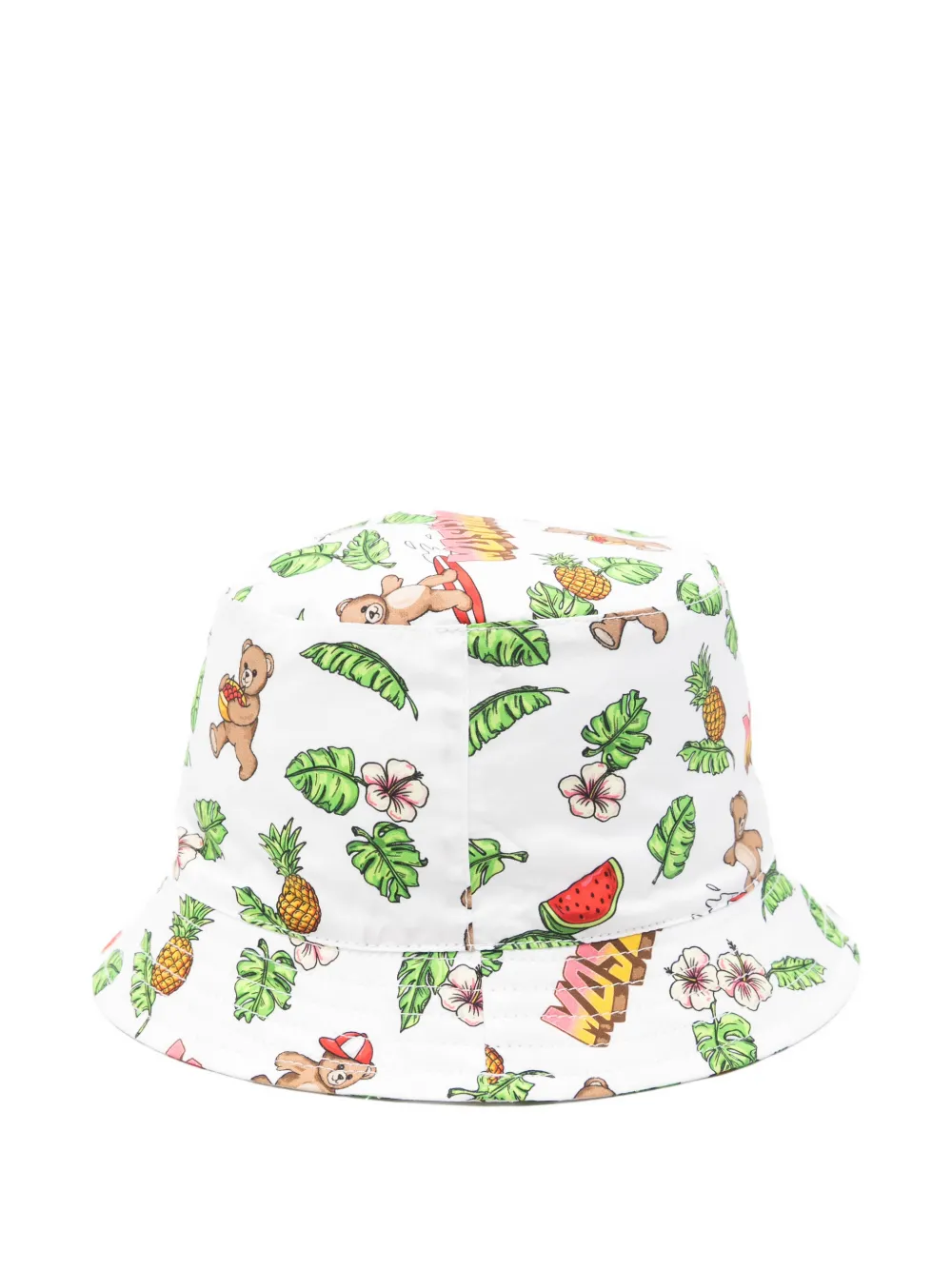Moschino Kids Vissershoed met teddybeerprint Wit