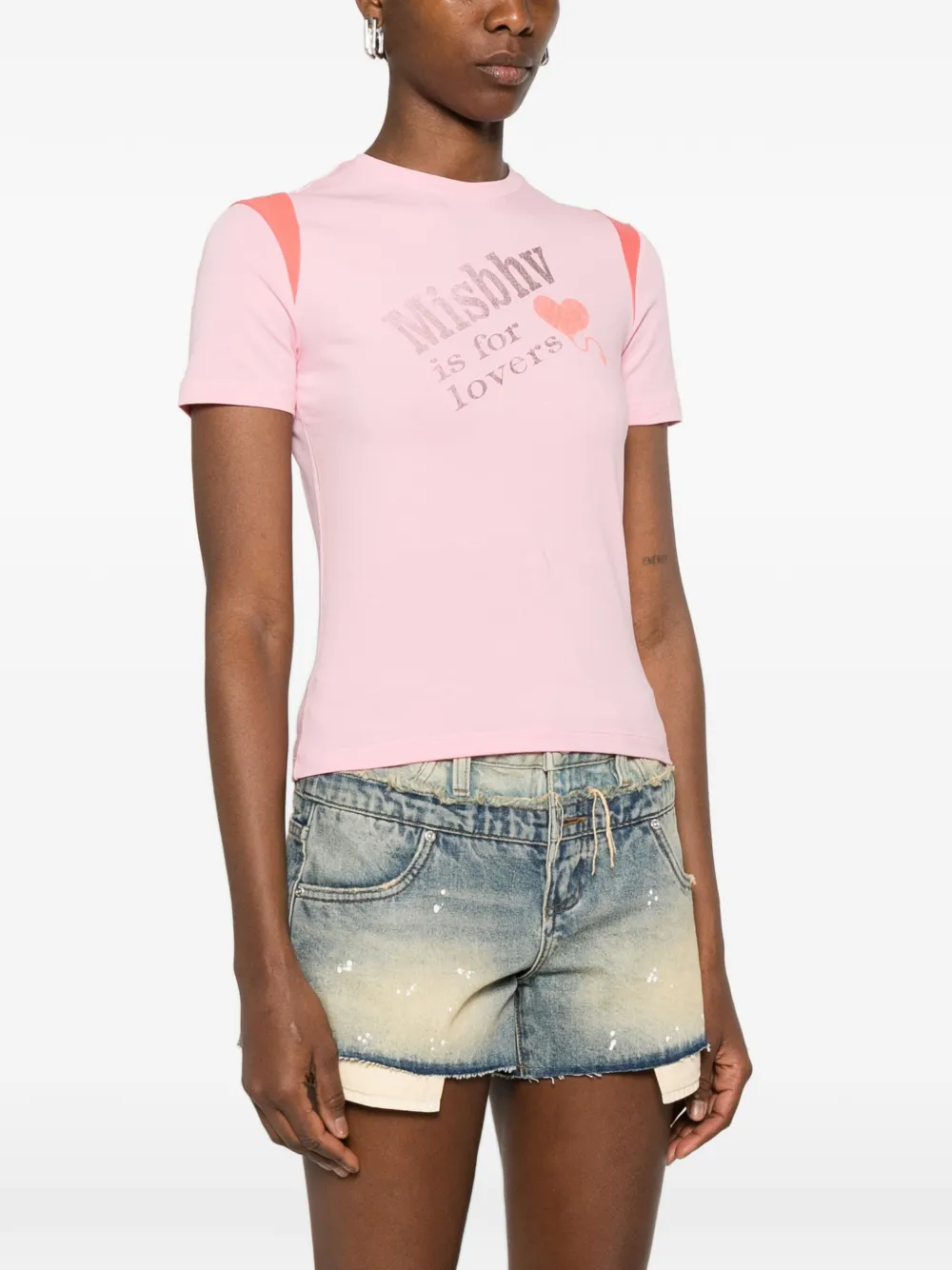 MISBHV T-shirt met print Roze
