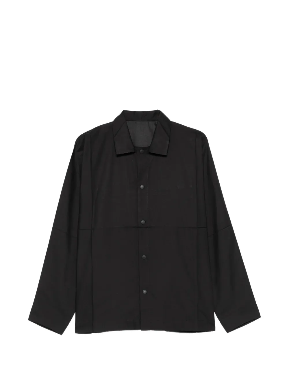 Issey Miyake Men panelled press-stud shirt - Nero