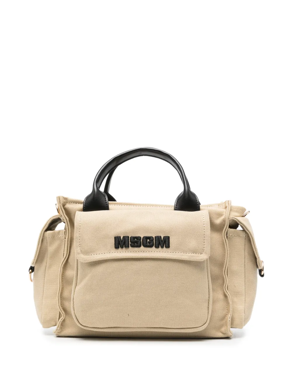 MSGM Kids medium top-handle flap-pockets bag - Toni neutri