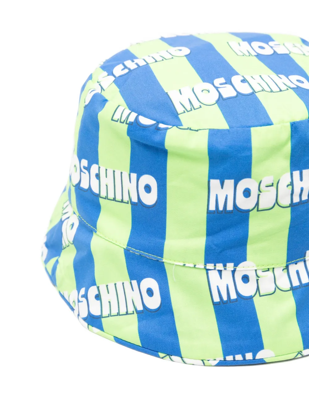 Moschino Kids Gestreepte vissershoed Blauw