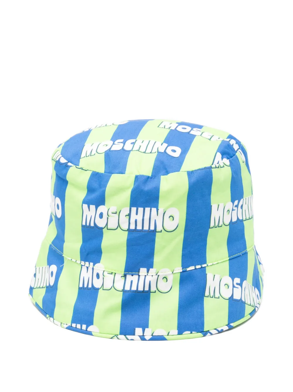 Moschino Kids Gestreepte vissershoed Blauw