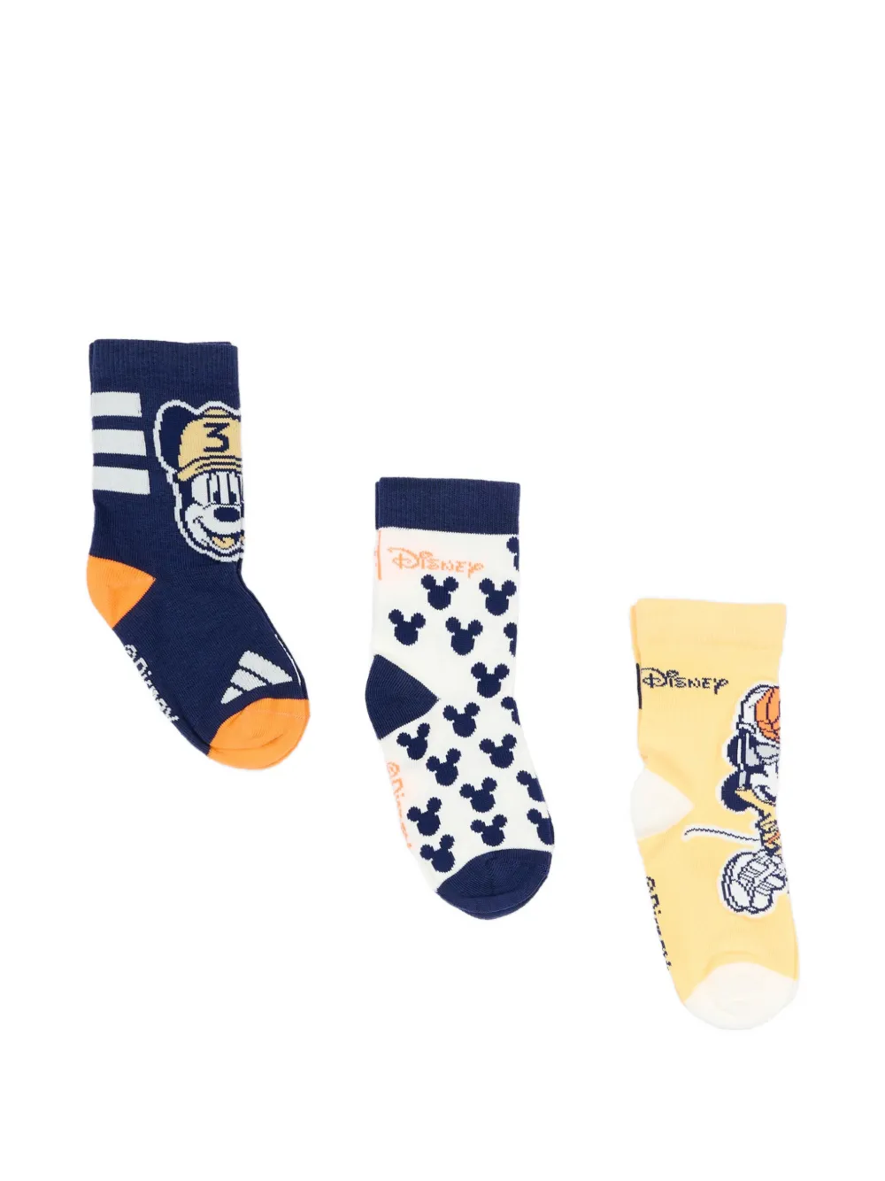 adidas Kids - Kit 3 pares de meias com motivo Mickey - kids - algodão/poliéster reciclado/Lycra - 6 anos - Azul