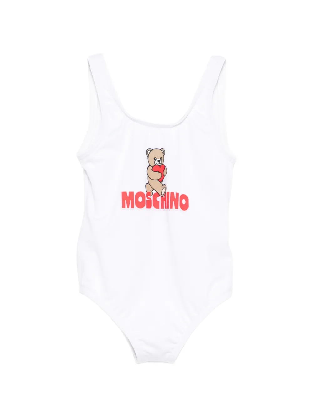 Moschino Kids bear-print swimsuit - Weiß